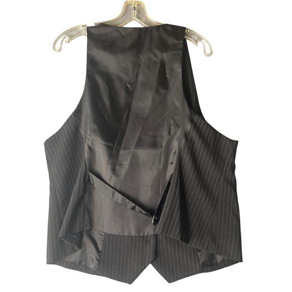 Lane Bryant Black Pinstripe Tailored Vest Plus Size 16 Career Business Casual - Picture 4 of 6